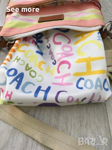 COACH чанта многоцветна, снимка 9 - Чанти - 54568189