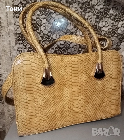 Нова Кожена Луксозна Дамска Чанта , снимка 2 - Чанти - 55082364
