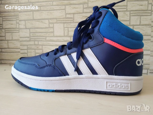 Кецове adidas hoops mid 3.0 k GW0400, 38, Син , снимка 2 - Детски маратонки - 54995860