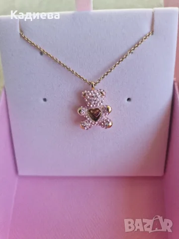 Ново Колие Swarovski - Bear, Pink, 18K rose gold finish