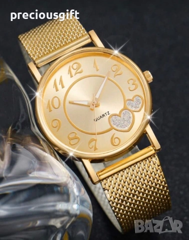 Комплект с часовник, колие, гривна, обеци и пръстен, снимка 6 - Дамски - 54139266