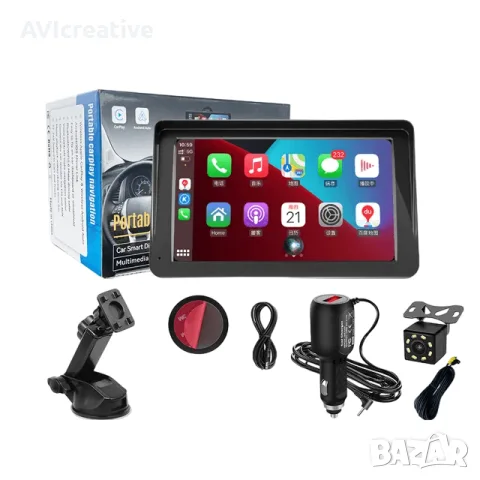 CarPlay Android Auto 7 Inch Touchscreen For Any Car, снимка 2 - Аксесоари и консумативи - 55413907