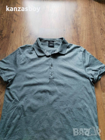 hugo boss silk cotton mens polo shirt - мъжка ЛУКС  куприна-памук тениска Л, снимка 5 - Тениски - 54416410