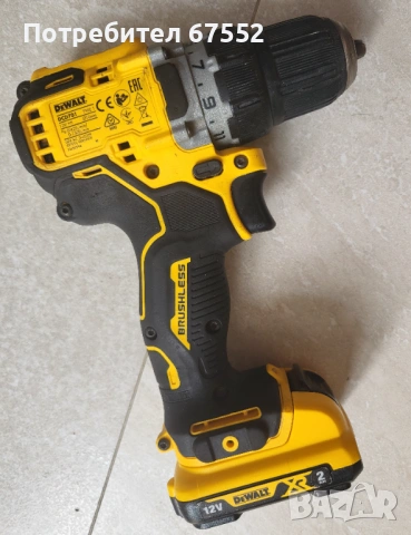 Безчетков винтоверт Dewalt DCD701, 12V, 57 нютона, с батерия, без зарядно, снимка 2 - Винтоверти - 54427900