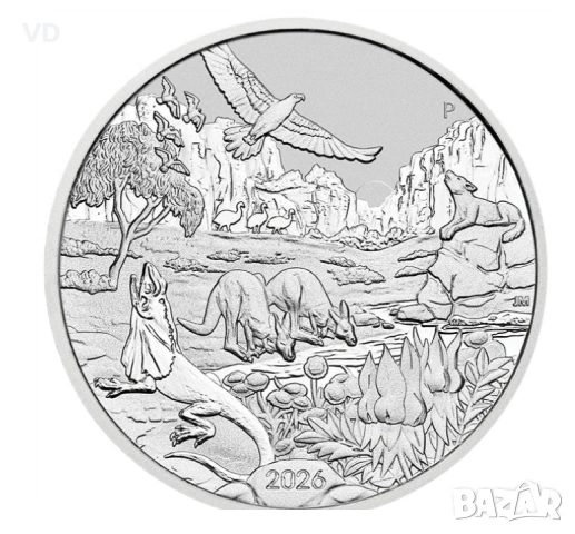 инвестиционна сребърна монета чудесата на австралия 1 унция 1 oz 