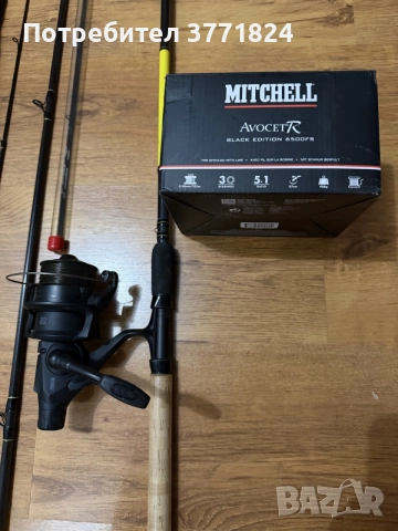 Продавам комплект:

Formax Shadow Feeder 3.90 м

Mitchell Avocet R Black Edition 6500FS, снимка 4 - Въдици - 55167048