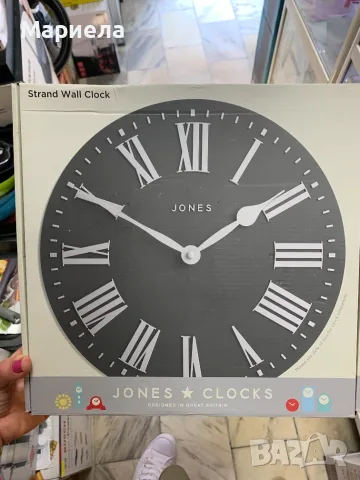 Стенен часовник Jones Clocks / Модерен класически изпъкнал часовник 30 см, снимка 2 - Стенни часовници - 55348937