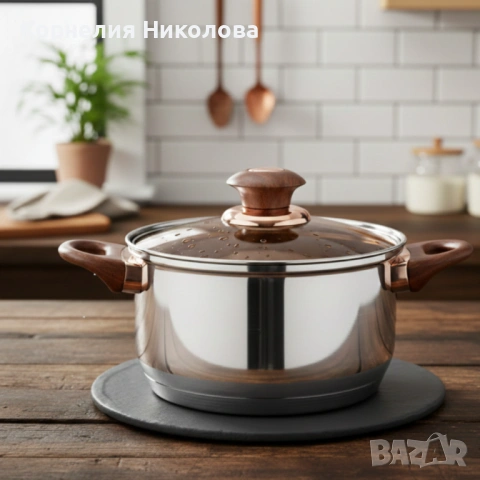 Комплект съдове за готвене от 12 части – Неръждаема стомана, равномерно нагряване и лесна поддръжка, снимка 2 - Съдове за готвене - 54179077