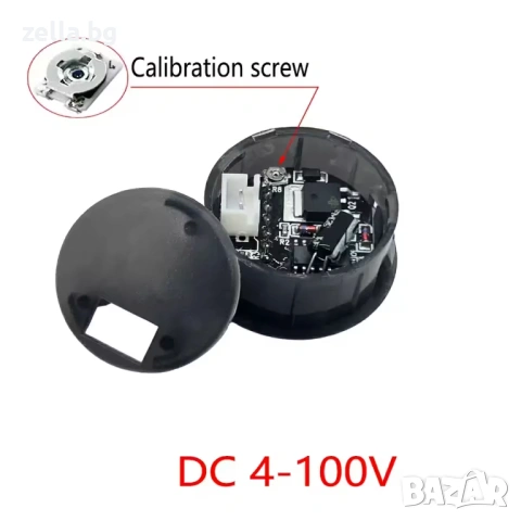 Дигитален LED волтметър, зелен, 4-100V DC – панелен монтаж 30 мм, за автомобилни акумулатори 10345, снимка 10 - Друга електроника - 54672425