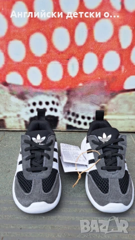 Английски детски оригинални маратонки с естествена кожа-Adidas, снимка 6 - Детски маратонки - 54773373