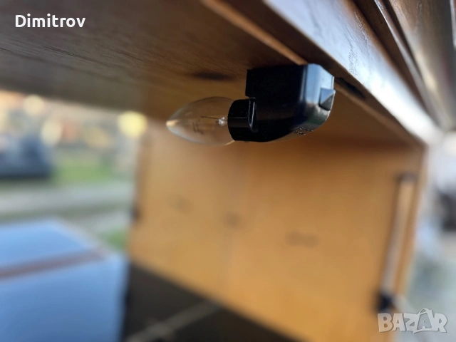 Дъбов бар шкаф / бюфет с падаща врата и осветление, снимка 5 - Бюфети - 53958685