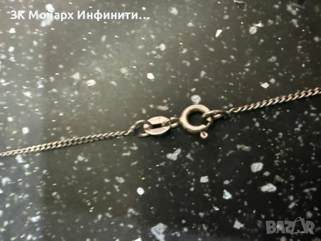 Сребърен ланец с висулка, снимка 6 - Колиета, медальони, синджири - 54731257