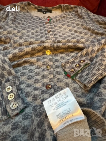 GUCCI Original Size S 100% Кашмир Прекрасна жилетка, снимка 9 - Жилетки - 54962046