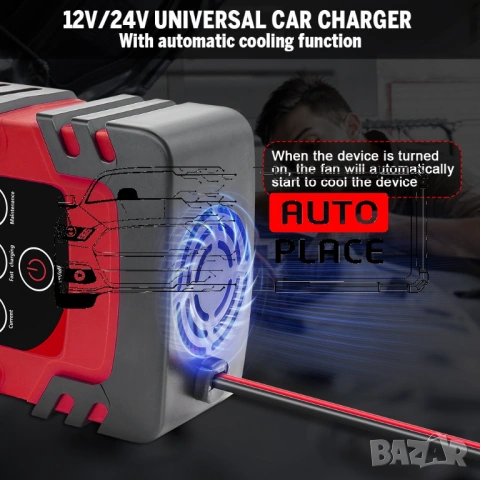 Смарт Зарядно 4AH - 100AH Smart Charger 12V/24V, снимка 8 - Аксесоари и консумативи - 53972710
