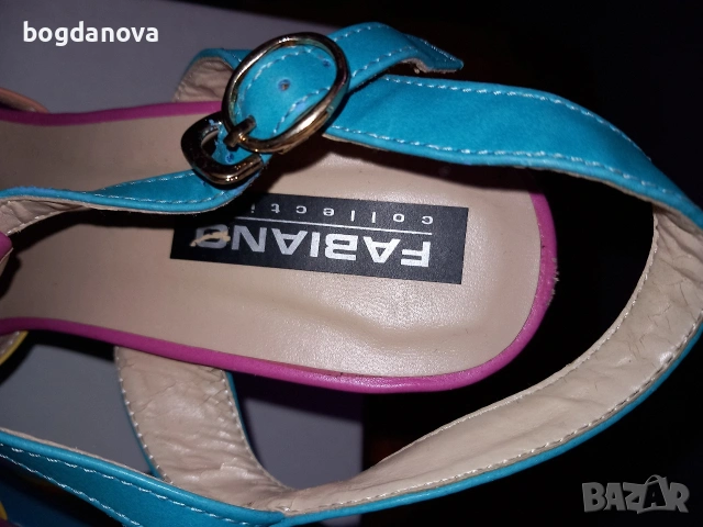 Цветни летни сандали на платформа Fabiano, снимка 3 - Сандали - 54047812