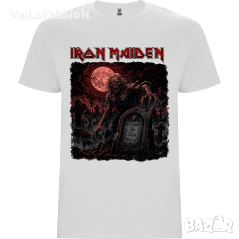 Нова мъжка тениска на музикалната банда IRON MAIDEN, два цвята, снимка 2 - Тениски - 54615268
