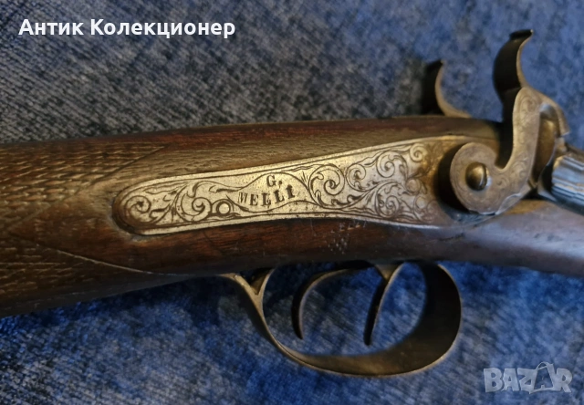 Пушка Капсулна, Двуцевна, Италия 19 век, снимка 5 - Антикварни и старинни предмети - 55252473