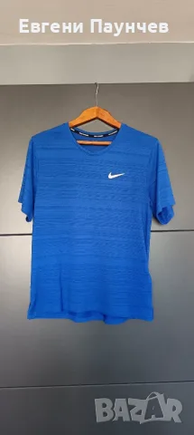 Nike running размер S мъжка спортна тениска син цвят 