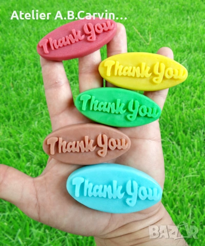 Декоративни подаръчни сапунчета с надпис „thank you“10 бр.