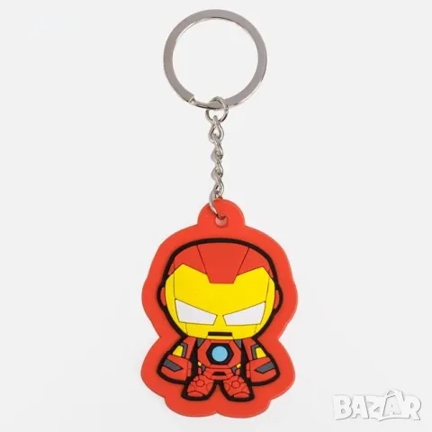Ключодържател ironman метал pvc червен 6 см_1259570