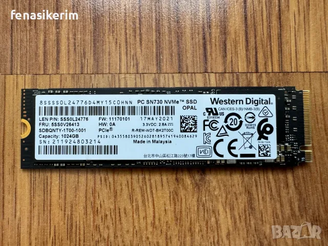 100% Health WD SN730 1000GB 1TB SSD NVMe 2280 Gen 3 x4 PCIe