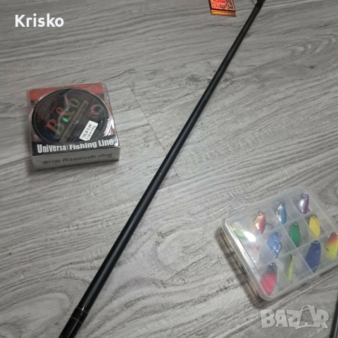 🎣 Нов спининг комплект с въдица + макара + примамки – ТОП цена!, снимка 2 - Въдици - 53964671