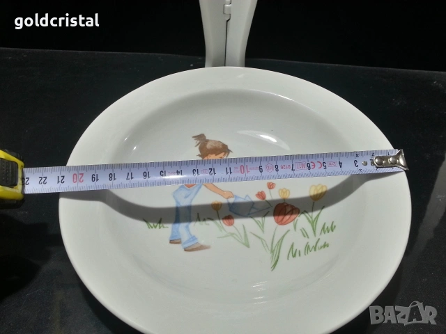български порцелан дълбока чиния , снимка 3 - Антикварни и старинни предмети - 54023150