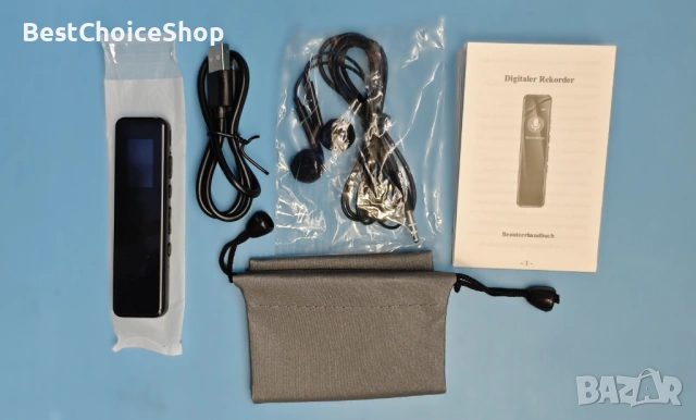 Дигитален диктофон / Voice Recorder с дисплей + аксесоари + memory card 64 GB , снимка 3 - Друга електроника - 54379469