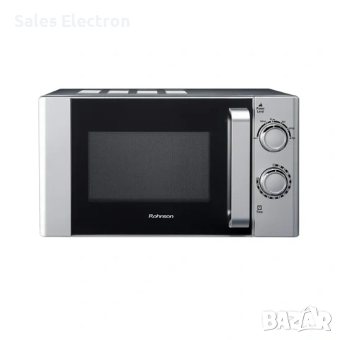 Продавам нова с гаранция - Микровълнова фурна, Rohnson 700W, 20 l, сребриста R-2037