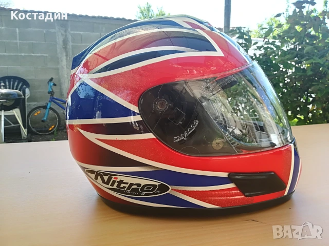 Мото каска Nitro Fibroglass размер М 58 см, снимка 7 - Аксесоари и консумативи - 55002981