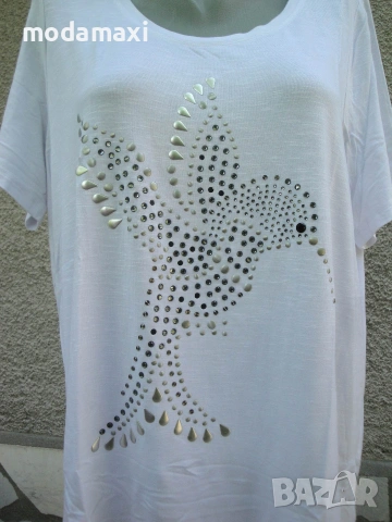 3XL Нова блуза Bonita с колибри , снимка 4 - Тениски - 55126289