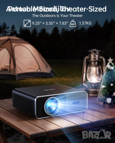 Проектор TOPTRO A1 Smart 4K WiFi 6 Netflix, снимка 3 - Плейъри, домашно кино, прожектори - 54805345