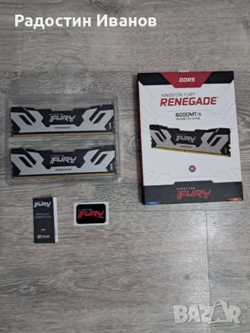 Чисто нова памет: Kingston Fury Renegade 64GB (2x32GB) DDR5 6000MT/s, снимка 5 - RAM памет - 54382630