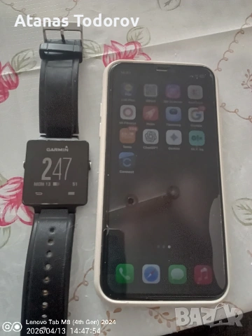 Garmin connect часовник с много функции.С черна каишка.