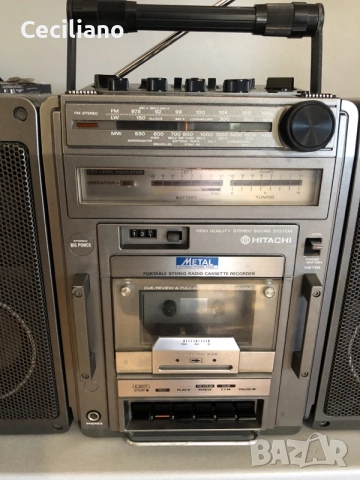 Hitachi TRK-9140E -Голям Радиокасетофон, снимка 4 - Радиокасетофони, транзистори - 55563884