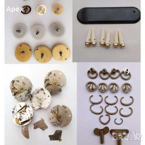 Части Баланси за Часовници.Баланс Колелета Ос Ремонтоар Seiko Orient Молния Molnija Слава Зим Чайка 