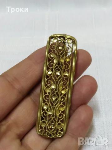 СТРА ПОЗЛАТЕНА БРОШКА , снимка 3 - Други - 55530349