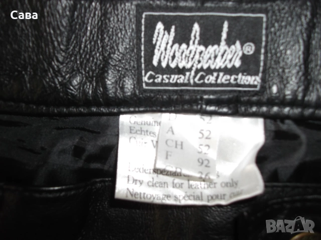 Кожен панталон WOODPECKER  мъжки,М-Л, снимка 3 - Панталони - 54183844