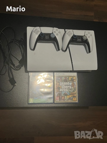 🎮 PS5 + 2 DualSense контролера + FC 24 + GTA V | Отлично състояние, снимка 4 - PlayStation конзоли - 54767981