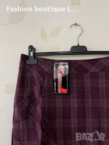 Нова с етикет пола с кариран десен и цип на гърба ❤️ Налични размери S , M , L , XL ❤️, снимка 2 - Поли - 54718681