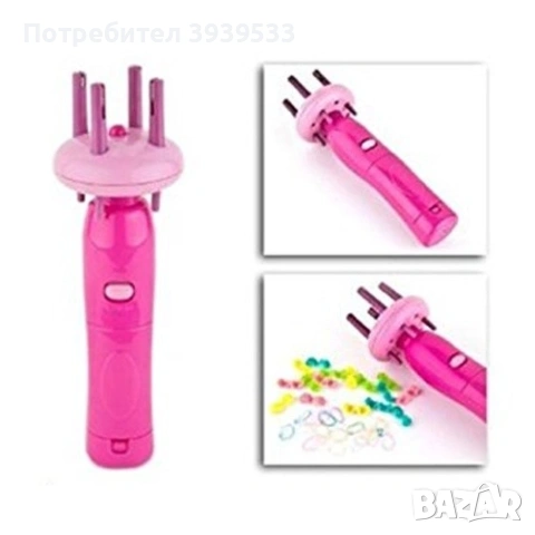 Автоматичен уред за плитки - V i p r o o Braid X-press Electric / Материал: ABS; Работи с: 2 броя АА, снимка 9 - Аксесоари за коса - 55213475