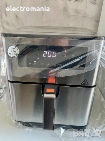 ЧИСТО НОВ!!! фритюрник с горещ въздух Breville HaloAir XL 9л, снимка 8 - Фритюрници - 54378673