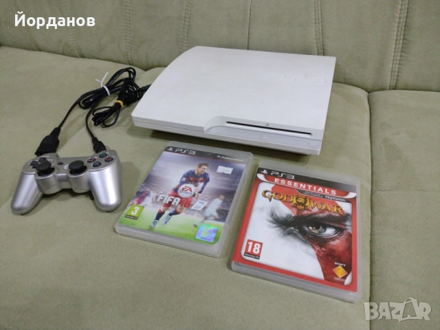 Playstation 3 Slim White 320gb. комплект , снимка 3 - PlayStation конзоли - 54313792