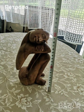 дървена статуетка, снимка 5 - Статуетки - 54899327