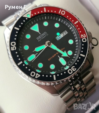 Оригинален рядък Seiko SKX009, 200м, автомат, бартер, снимка 8 - Мъжки - 54660994