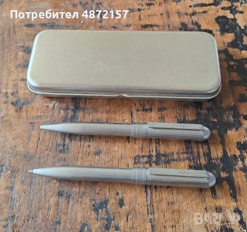химикалка и молив Spirit of St. Louis метални масивни в метална кутия