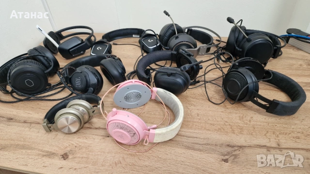 Лот 10 бр. Геймърски лот слушалки (Razer, Logitech, JBL) – Работещи , за ремонт или части!, снимка 2 - Слушалки за компютър - 54346793