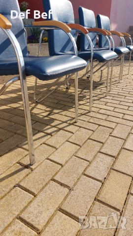 Комплект 4 офис стола + 1 подарък, снимка 4 - Столове за офис - 54118080