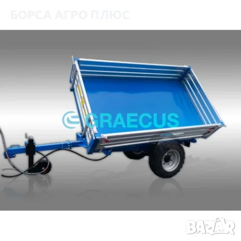 Ремарке едноосно с хидравлично разтоварване GRAECUS MT4000-3H, снимка 3 - Селскостопанска техника - 55595982
