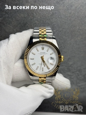 Rolex Datejust gold and silver Мъжки Часовник С Автоматичен Механизъм Код Chronolux2